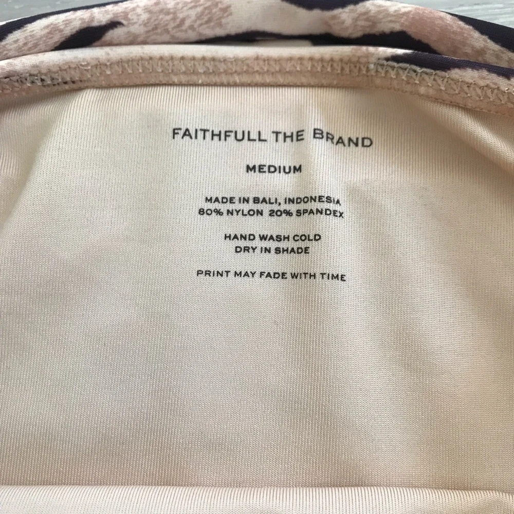 NWT Faithfull The Brand Lavande Bikini Bottom Wyldie Animal sz medium M